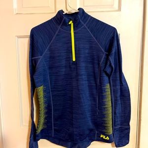 FILA athletic fleece lined quarter zip. Size medium.